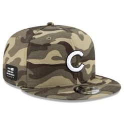 Men's Chicago Cubs New Era Camo 2021 Armed Forces Day 9FIFTY Snapback Adjustable Hat
