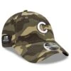 Men's Chicago Cubs New Era Camo 2021 Armed Forces Day 9FORTY Adjustable Hat