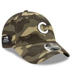 Men's Chicago Cubs New Era Camo 2021 Armed Forces Day 9FORTY Adjustable Hat