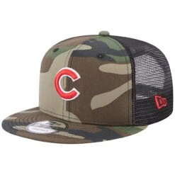 Men's Chicago Cubs New Era Camo Trucker 9FIFTY Snapback Hat