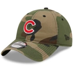 Men's Chicago Cubs New Era Camo Woodland Core Classic 9TWENTY Adjustable Hat