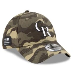 Men's Colorado Rockies New Era Camo 2021 Armed Forces Day 39THIRTY Flex Hat