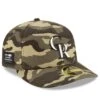 Men's Colorado Rockies New Era Camo 2021 Armed Forces Day On-Field Low Profile 59FIFTY Fitted Hat