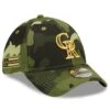 Men's Colorado Rockies New Era Camo 2022 Armed Forces Day 39THIRTY Flex Hat