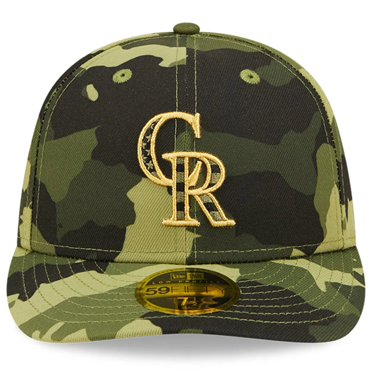 Men's Colorado Rockies New Era Camo 2022 Armed Forces Day On-Field Low Profile 59FIFTY - Image 2