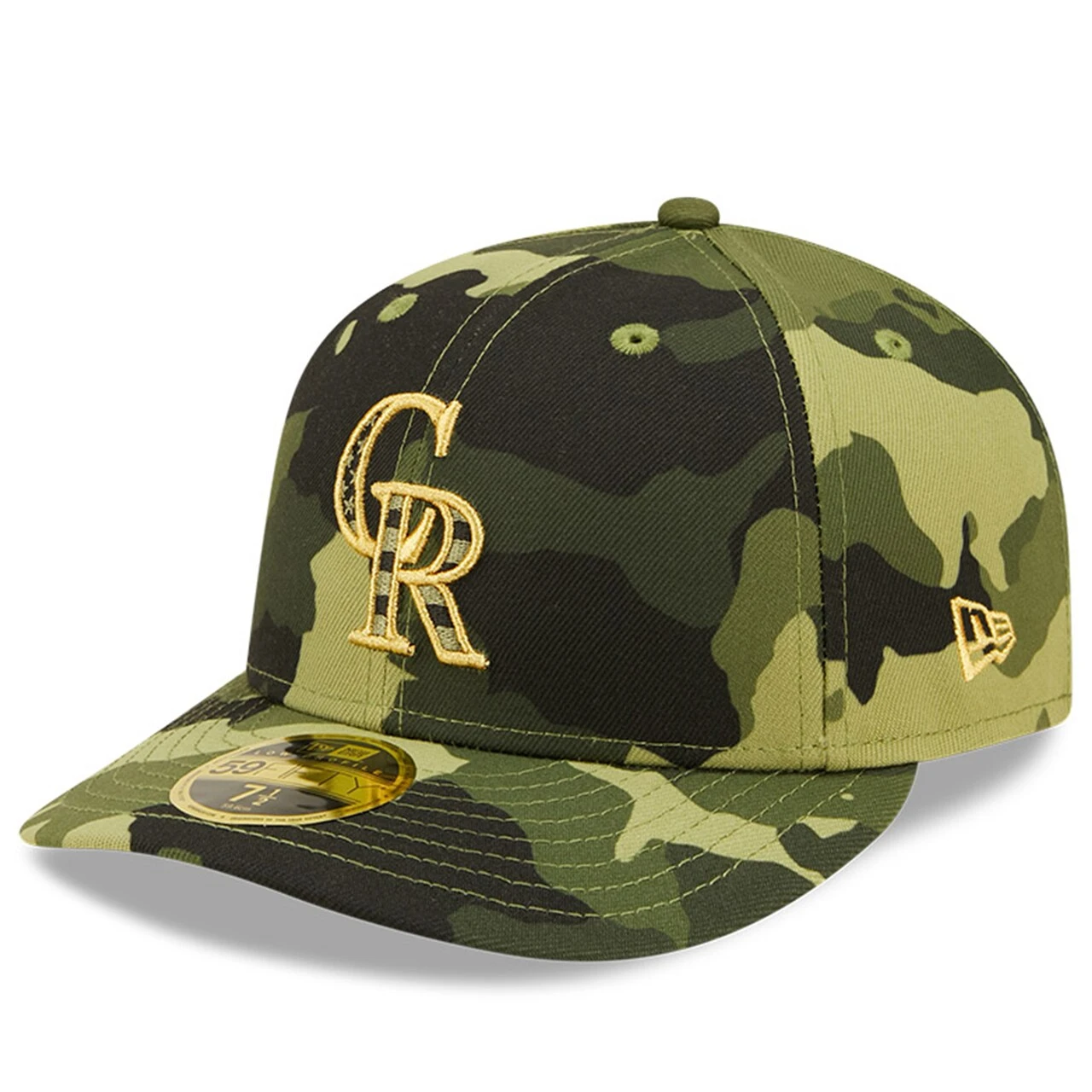 Men's Colorado Rockies New Era Camo 2022 Armed Forces Day On-Field Low Profile 59FIFTY - Image 3