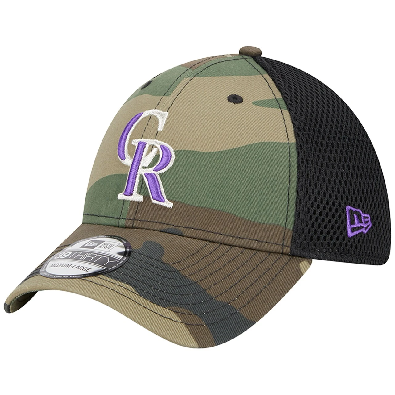 Men's Colorado Rockies New Era Camo Team Neo 39THIRTY Flex Hat 1 Men's Colorado Rockies New Era Camo Team Neo 39THIRTY Flex Hat