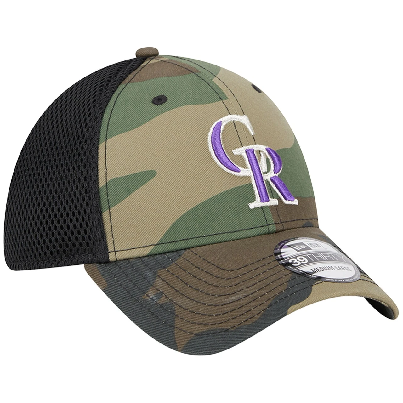Men's Colorado Rockies New Era Camo Team Neo 39THIRTY Flex Hat 3 Men's Colorado Rockies New Era Camo Team Neo 39THIRTY Flex Hat - Image 3