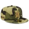 Men's Detroit Tigers New Era Camo 2022 Armed Forces Day On-Field 59FIFTY Fitted Hat