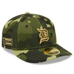 Men's Detroit Tigers New Era Camo 2022 Armed Forces Day On-Field Low Profile 59FIFTY