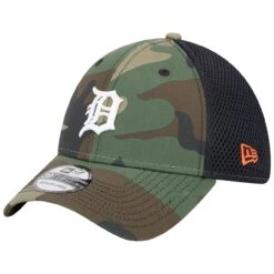 Men's Detroit Tigers New Era Camo Team Neo 39THIRTY Flex Hat
