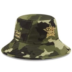 Men's Houston Astros New Era Camo 2022 Armed Forces Day Bucket Hat
