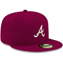 Men's Atlanta Braves New Era Cardinal White Logo 59FIFTY Fitted Hat -NEW ERA Sales Store mens new era cardinal atlanta braves white logo 59fifty fitted hat pi4208000 altimages ff 4208761 b443a4edbaeb3ad4e358alt3 full