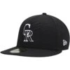 Men's Colorado Rockies New Era Black On Black Dub 59FIFTY Fitted Hat