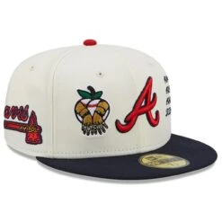 Men's Atlanta Braves New Era Cream Four-Time World Series Champions X Quavo 59FIFTY Fitted Hat