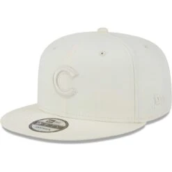 Men's Chicago Cubs New Era Cream Spring Color Basic 9FIFTY Snapback Hat