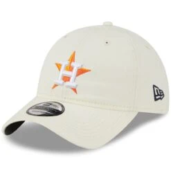 Men's Houston Astros New Era Cream Chrome Core Classic 9TWENTY Adjustable Hat