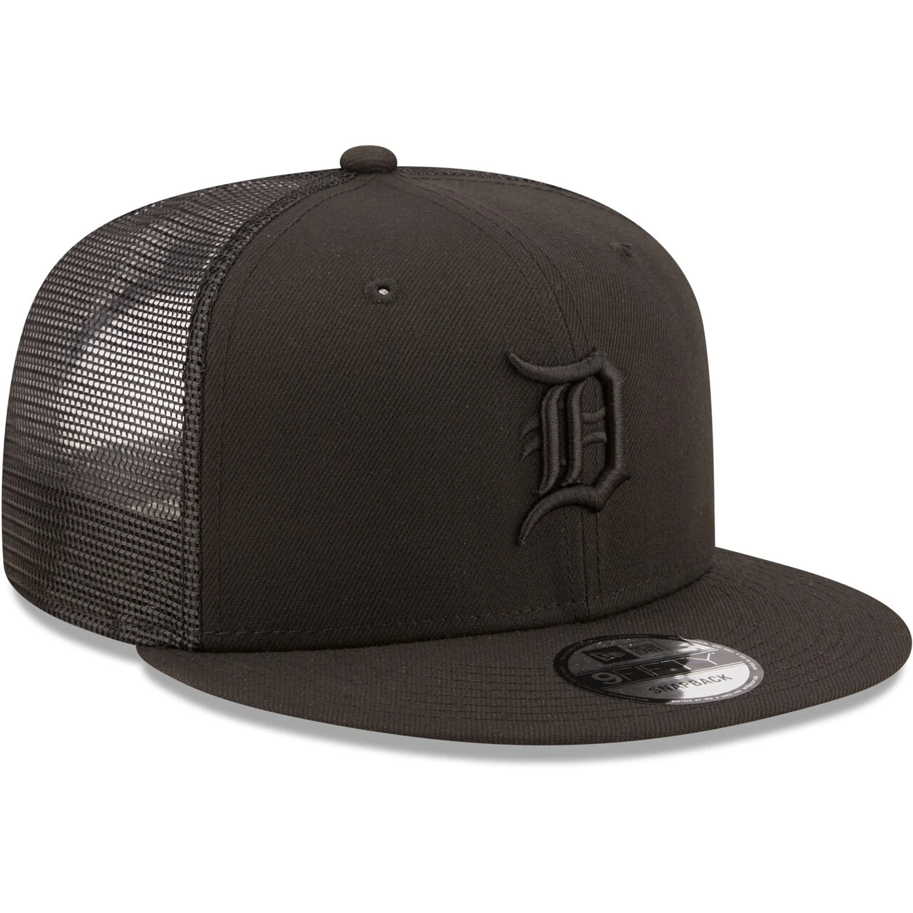 Men's Detroit Tigers New Era Blackout Trucker 9FIFTY Snapback Hat 3 Men's Detroit Tigers New Era Blackout Trucker 9FIFTY Snapback Hat - Image 3