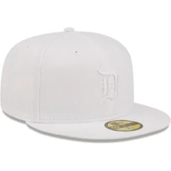 Men's Detroit Tigers New Era White On White 59FIFTY Fitted Hat -NEW ERA Sales Store mens new era detroit tigers white on white 59fifty fitted hat pi4731000 altimages ff 4731054 0431abd0b2ce1f2382f9alt3 full