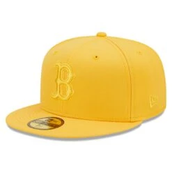 Men's Boston Red Sox New Era Gold Tonal 59FIFTY Fitted Hat