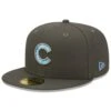 Men's Chicago Cubs New Era Graphite 2022 Father's Day On-Field 59FIFTY Fitted Hat