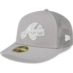 Men's Atlanta Braves New Era Gray 2023 On-Field Batting Practice Low Profile 59FIFTY Fitted Hat