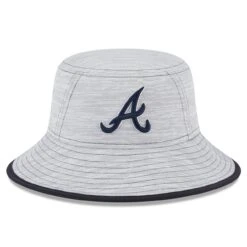 Men's Atlanta Braves New Era Gray Game Bucket Hat