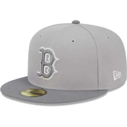 Men's Boston Red Sox New Era Gray Green Undervisor 59FIFTY Fitted Hat