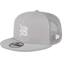 Men's Detroit Tigers New Era Gray 2023 On-Field Batting Practice 9FIFTY Snapback Hat
