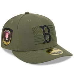 Men's Boston Red Sox New Era Green 2023 Armed Forces Day Low Profile 59FIFTY Fitted Hat