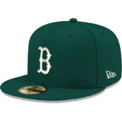 Men's Boston Red Sox New Era Green White Logo 59FIFTY Fitted Hat