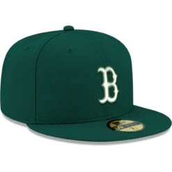Men's Boston Red Sox New Era Green White Logo 59FIFTY Fitted Hat -NEW ERA Sales Store mens new era green boston red sox white logo 59fifty fitted hat pi4705000 altimages ff 4705589 329ab61cd2308fd31ac3alt3 full