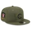 Men's Chicago Cubs New Era Green 2023 Armed Forces Day 9FIFTY Snapback Adjustable Hat