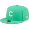 Men's Chicago Cubs New Era Green Logo 59FIFTY Fitted Hat