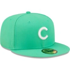 Men's Chicago Cubs New Era Green Logo 59FIFTY Fitted Hat -NEW ERA Sales Store mens new era green chicago cubs logo 59fifty fitted hat pi4690000 altimages ff 4690350 9bb43ba2043265b1090balt3 full