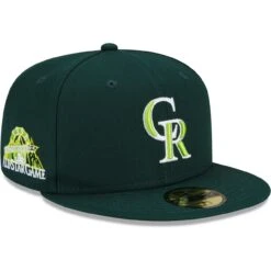 Men's Colorado Rockies New Era Green 1998 MLB All-Star Game Color Fam Lime Undervisor 59FIFTY Fitted Hat