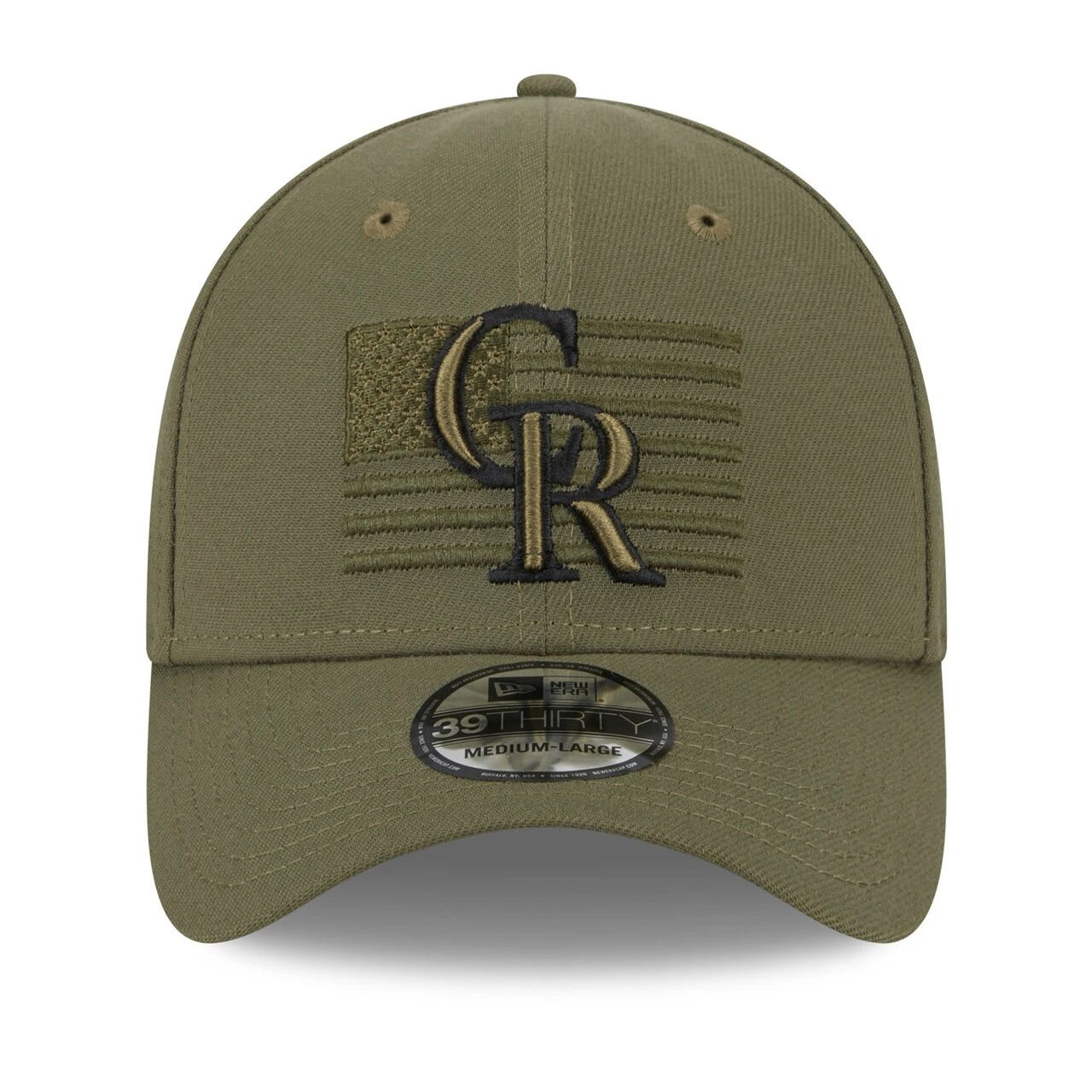 Men's Colorado Rockies New Era Green 2023 Armed Forces Day 39THIRTY Flex Hat 2 Men's Colorado Rockies New Era Green 2023 Armed Forces Day 39THIRTY Flex Hat - Image 2
