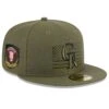 Men's Colorado Rockies New Era Green 2023 Armed Forces Day On-Field 59FIFTY Fitted Hat