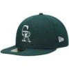 Men's Colorado Rockies New Era Green White Logo 59FIFTY Fitted Hat