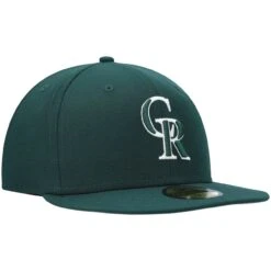Men's Colorado Rockies New Era Green White Logo 59FIFTY Fitted Hat -NEW ERA Sales Store mens new era green colorado rockies white logo 59fifty fitted hat pi4705000 altimages ff 4705590 2bf6c42a1efed265a025alt3 full