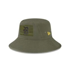 Men's Detroit Tigers New Era Green 2023 Armed Forces Day Bucket Hat