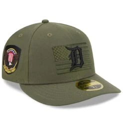 Men's Detroit Tigers New Era Green 2023 Armed Forces Day Low Profile 59FIFTY Fitted Hat