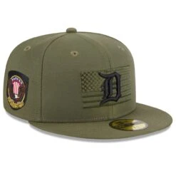 Men's Detroit Tigers New Era Green 2023 Armed Forces Day On-Field 59FIFTY Fitted Hat