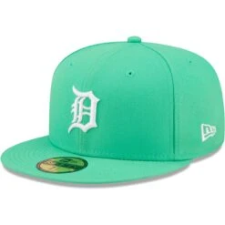 Men's Detroit Tigers New Era Green Logo 59FIFTY Fitted Hat