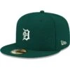 Men's Detroit Tigers New Era Green White Logo 59FIFTY Fitted Hat