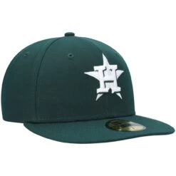 Men's Houston Astros New Era Green White Logo 59FIFTY Fitted Hat -NEW ERA Sales Store mens new era green houston astros white logo 59fifty fitted hat pi4705000 altimages ff 4705574 d58dcbc0329790aa2d2calt3 full