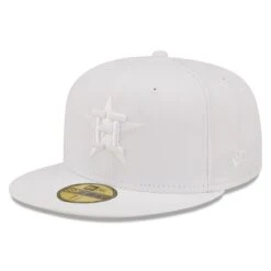 Men's Houston Astros New Era White On White 59FIFTY Fitted Hat