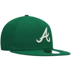 Men's Atlanta Braves New Era Kelly Green White Logo 59FIFTY Fitted Hat -NEW ERA Sales Store mens new era kelly green atlanta braves white logo 59fifty fitted hat pi4208000 altimages ff 4208686 21dc32f8b0fe0b54e820alt3 full