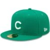 Men's Chicago Cubs New Era Kelly Green White Logo 59FIFTY Fitted Hat