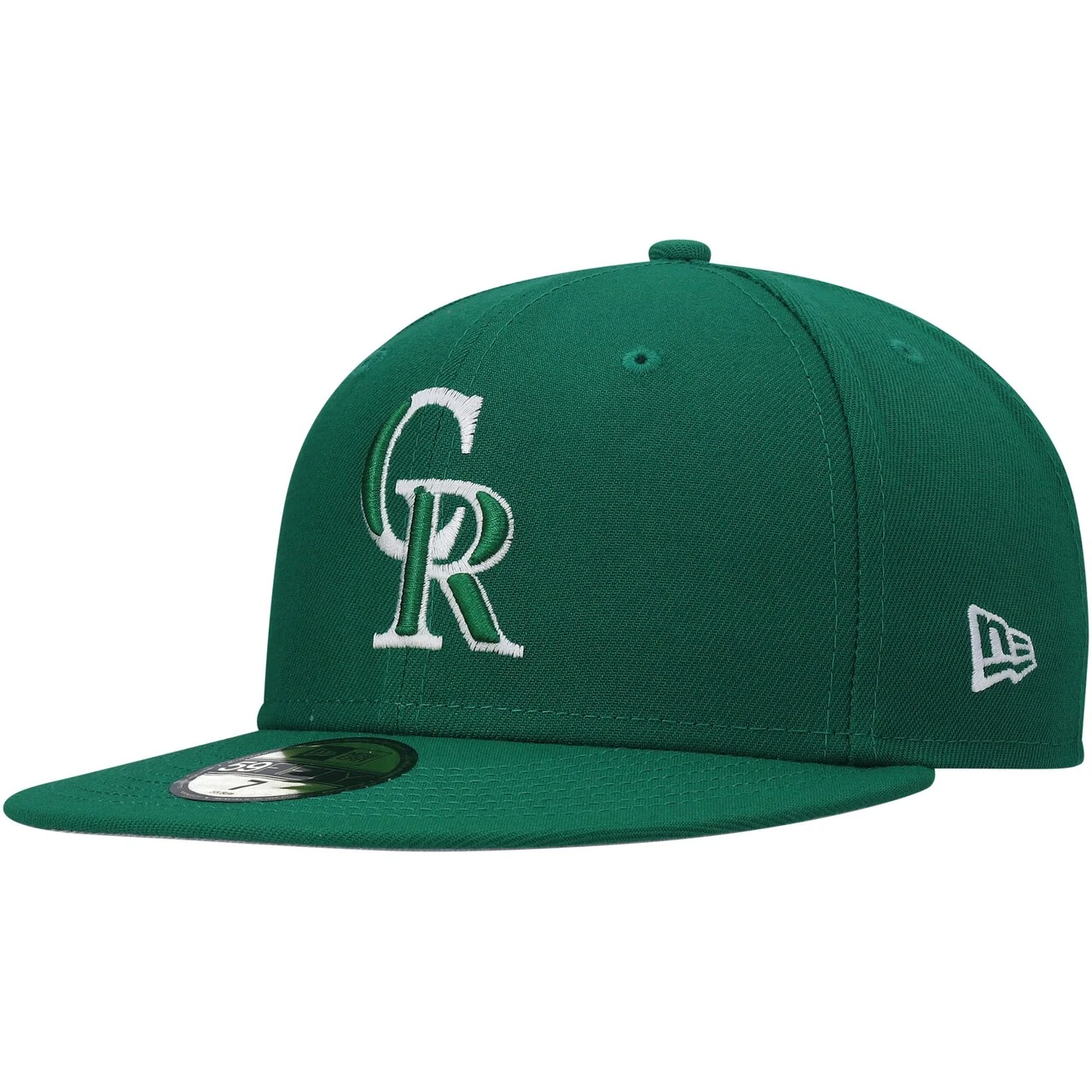 Men's Colorado Rockies New Era Kelly Green White Logo 59FIFTY Fitted Hat